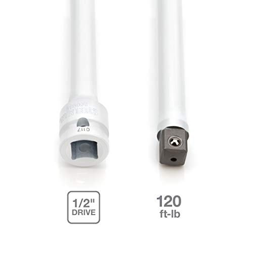 Steelman 1/2-Inch Drive 120 ft-lb Torque Extension for Impact Wrench, 8-inch Extension, Corrosion-Resistant Powder-Coated Steel, White - Image 3
