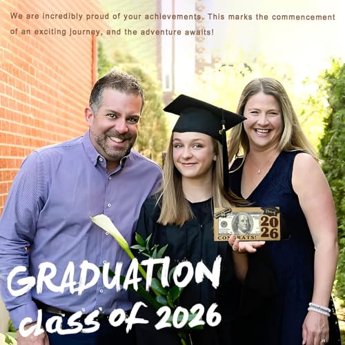 MONNCHA Graduation Gifts 2026 Money Holder, Wooden Graduation Money Cash Envelope Box for Class of 2026 Senior College University Graduates Student Holiday Gifts With Tassels - Image 2
