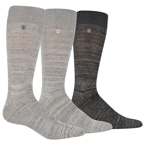 Chaps جوارب تشابس للرجال بتصميمات أرجايل (عبوة 3) ، رمادي متنوع ، مقاس الحذاء 6-12 أمريكي - Image 1