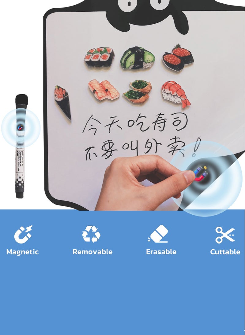 Magnetic Self-Adhesive Whiteboard Set With Eraser And Pen 40x30cm Message Board Suitable For Refrigerators Kitchens and Storage Cabinets - Image 2