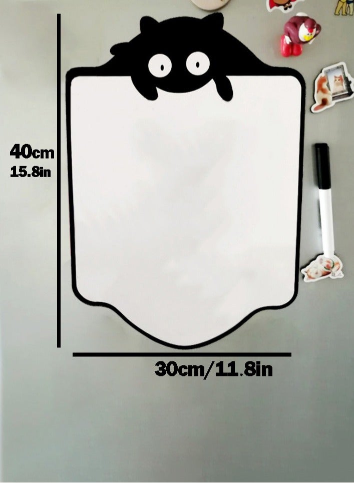 Magnetic Self-Adhesive Whiteboard Set With Eraser And Pen 40x30cm Message Board Suitable For Refrigerators Kitchens and Storage Cabinets - Image 4