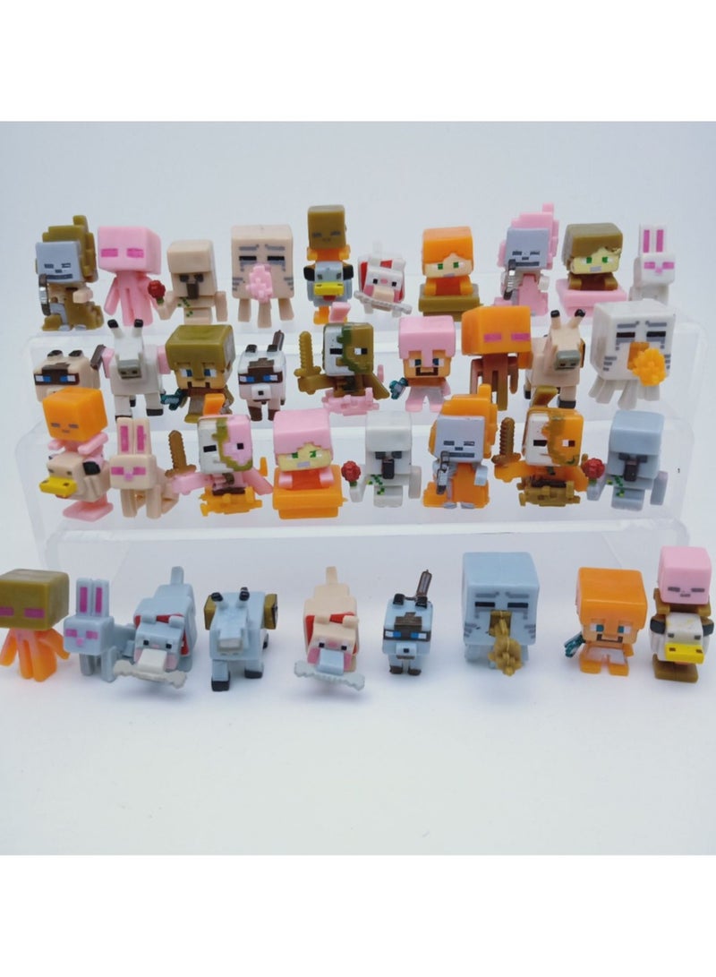 ماين كرافت 36 قطعة لعبة مجسم حيوان عوالمي دمية أكشن 3 سم، الجيل الرابع