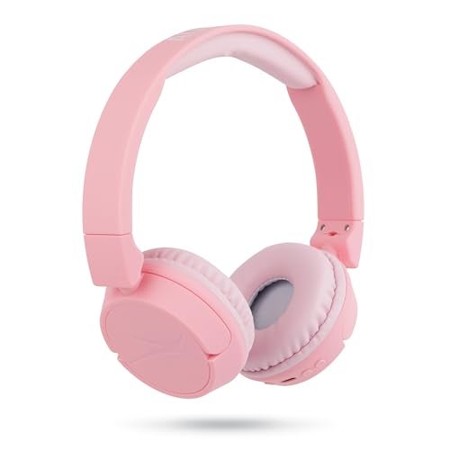 Altec Lansing - Kid Safe 2-in-1 Bluetooth Headphones, Safe Volume Limiting, Foldable Design, Enjoy Audio and Protect Your Child's Hearing (Pink) - Image 1