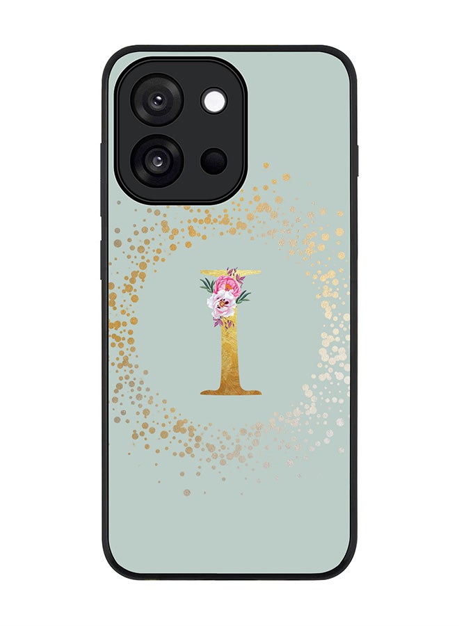 Stylizedd For OnePlus 13s / 13T Case,Slim fit Camera Protection, Shockproof Thin Phone cover  - Custom Monogram Floral - I  (Light Grey )