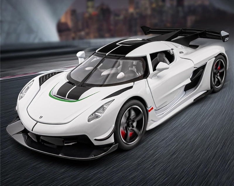 Magicwand【Random Color Die-Cast 1:24 Scale Koenigsegg Jesko【Box Packed】 with 4 Openable Doors Working Steering,Lights & Music,with Smoke Function【Pack of 1】 - Image 4