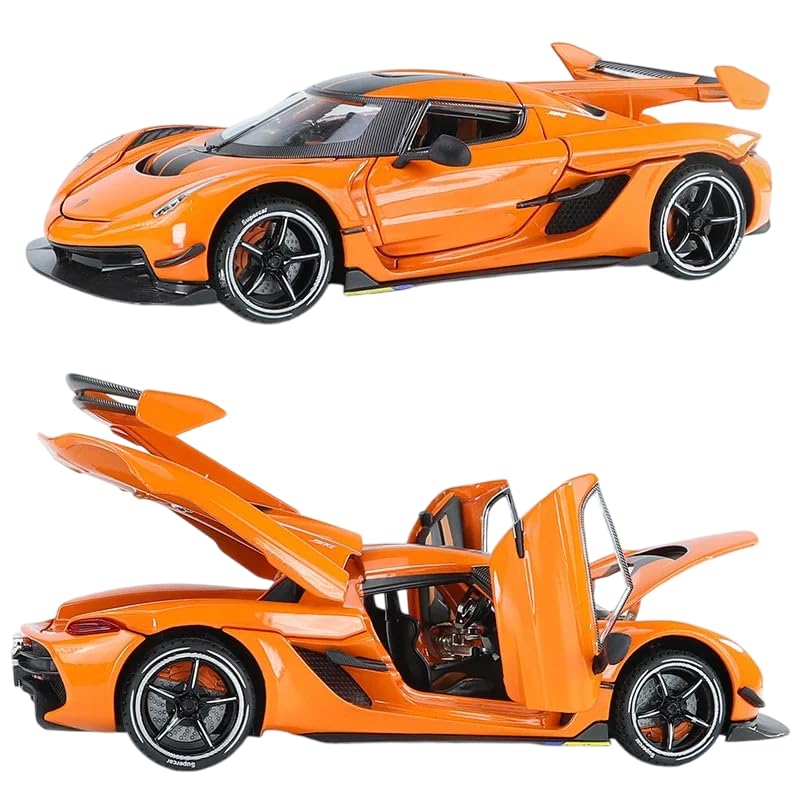 Magicwand【Random Color Die-Cast 1:24 Scale Koenigsegg Jesko【Box Packed】 with 4 Openable Doors Working Steering,Lights & Music,with Smoke Function【Pack of 1】 - Image 2