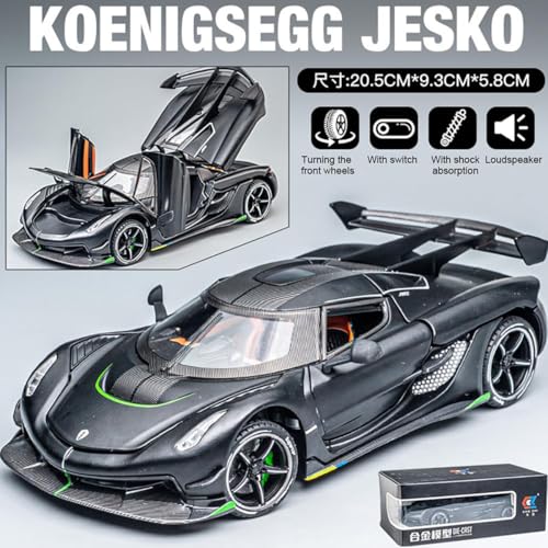 Magicwand【Random Color Die-Cast 1:24 Scale Koenigsegg Jesko【Box Packed】 with 4 Openable Doors Working Steering,Lights & Music,with Smoke Function【Pack of 1】 - Image 5