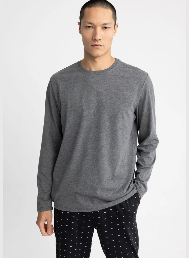 DeFacto Man Crew Neck Long Sleeve Homewear Knitted Tops