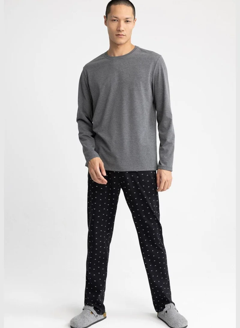 DeFacto Man Crew Neck Long Sleeve Homewear Knitted Tops