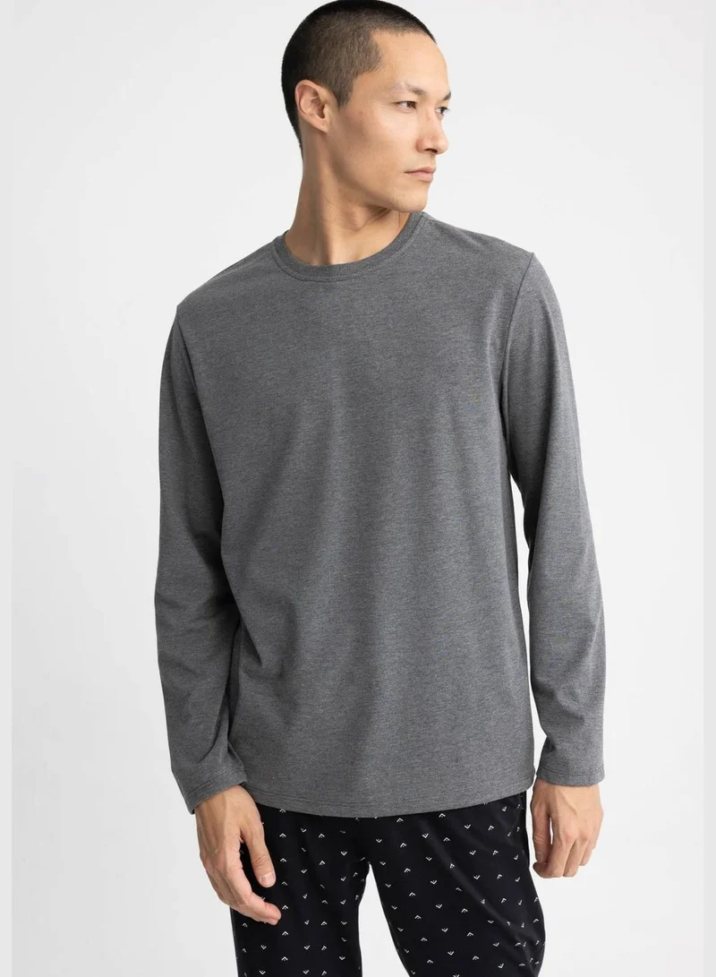 DeFacto Man Crew Neck Long Sleeve Homewear Knitted Tops