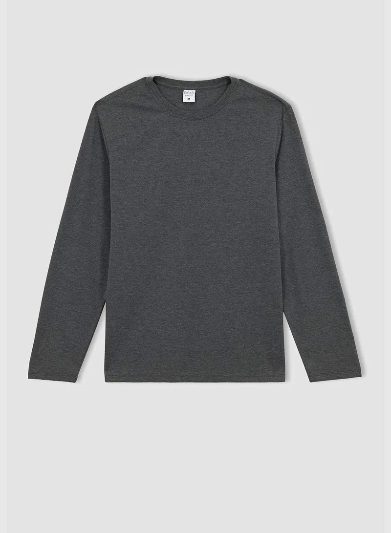 DeFacto Man Crew Neck Long Sleeve Homewear Knitted Tops