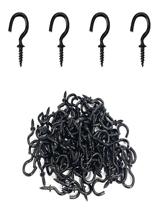 Goiio خطاطيف سقف 1/2 بوصة من جوييو، 100 قطعة، براغي معدنية مطلية بالزنك الأسود - Image 1