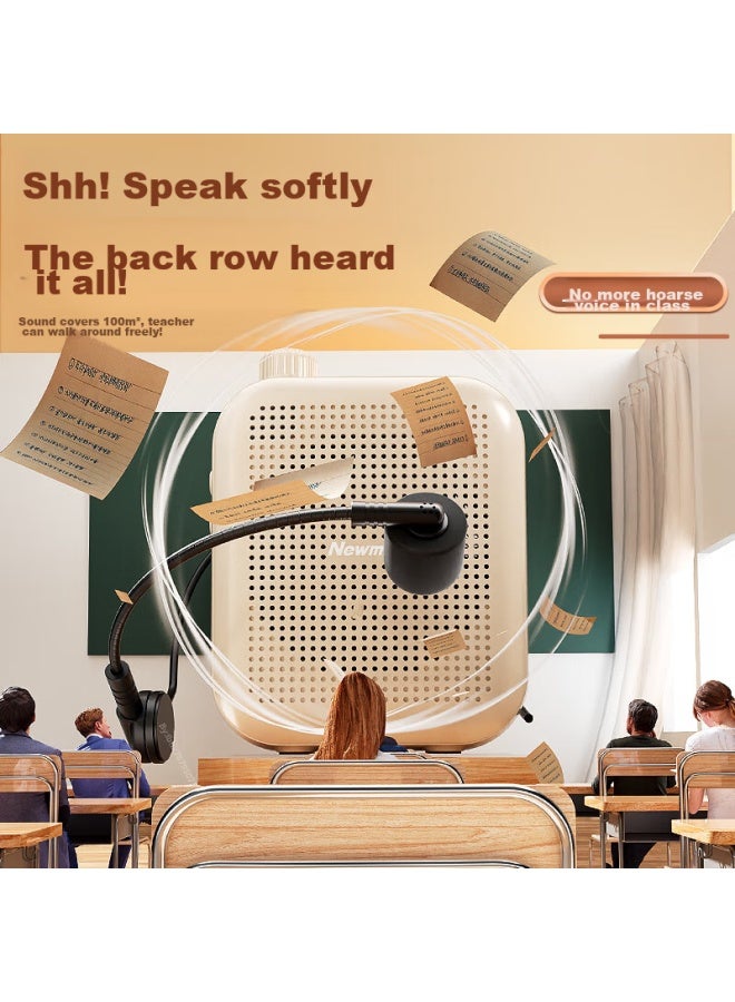 Newmine U-102 Little Bee Amplifier, Teacher-specific Loudspeaker, Tour Guide Waist-mounted Megaphone, Portable Bluetooth Speaker, Classroom Teaching Handheld Loudspeaker, High Volume - Image 2