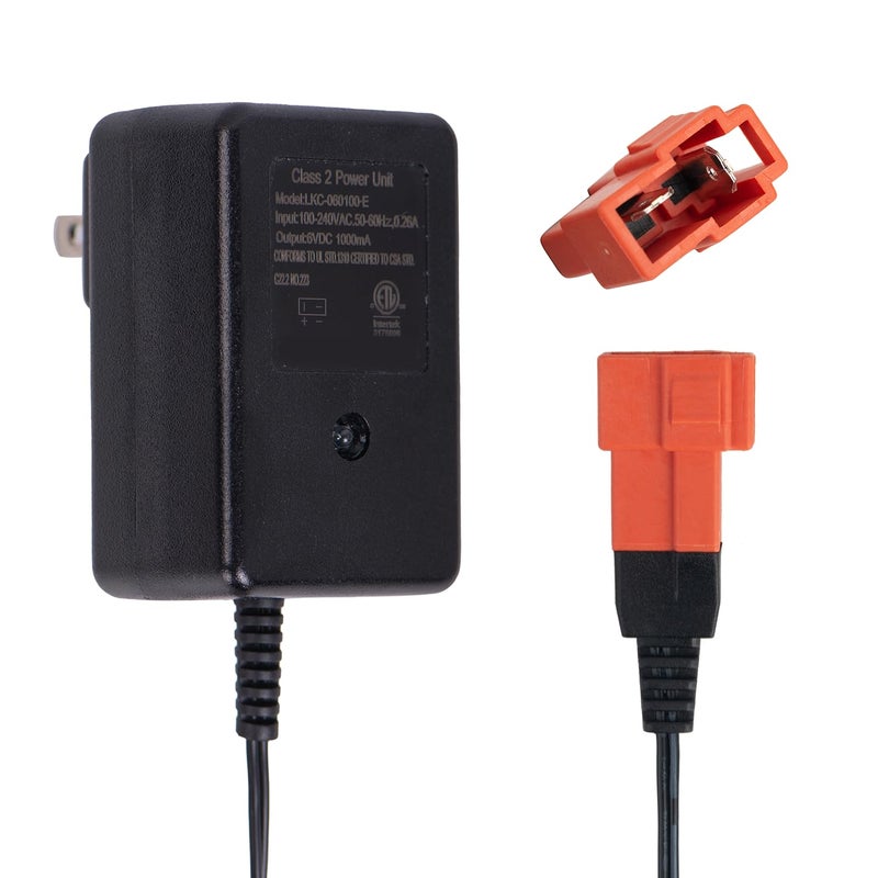 jssandan 6V Charger for Kids Ride-On Toys and Cars - Compatible with BMX X6, Kid TRAX GMC, Wal-Mart, Moto ATV Quad, Electric Vehicle Power Adapter with Square Plug - Image 1
