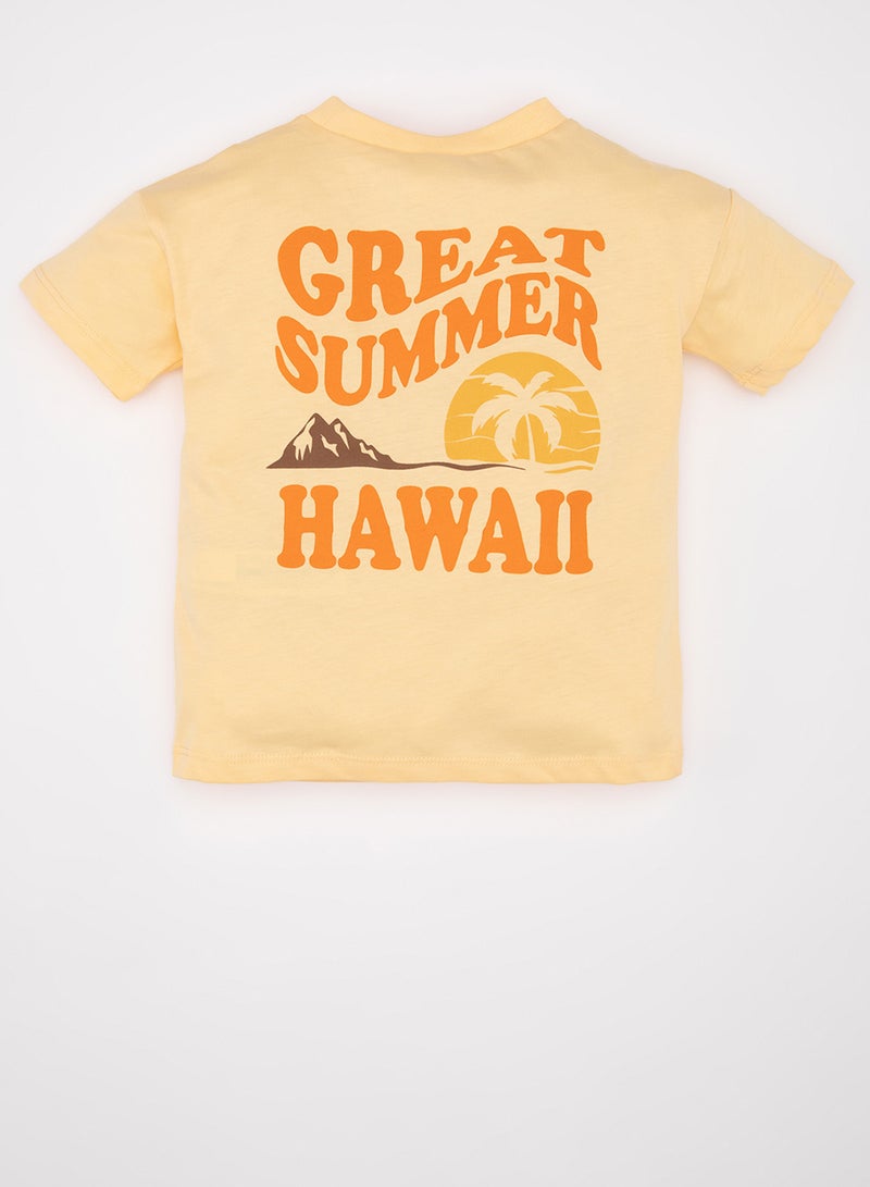 DeFacto Crew Neck Back Printed Short Sleeve T-Shirt - Image 2