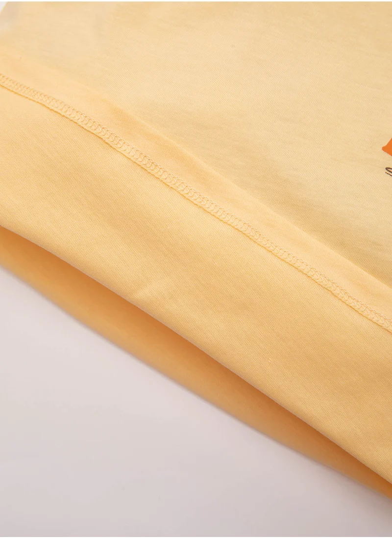 DeFacto Crew Neck Back Printed Short Sleeve T-Shirt