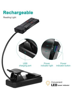 LOOPITYS Book Reading Light USB LED Rechargeable Table Lamp For Reading Desk Lamp Double-head Eye-Care Book Reading Lamp 3 Color 3 Brightness Night Light Lamp  - Image 3