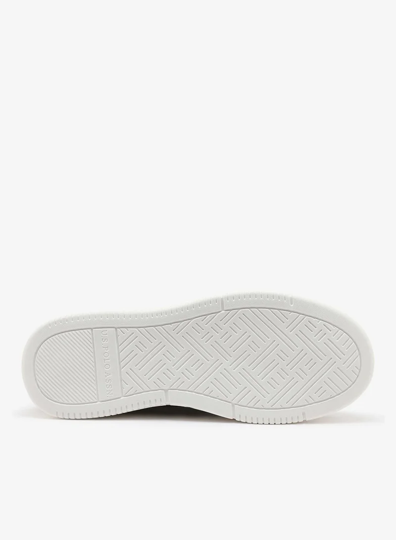 U.S. Polo Assn. black Men's Black Low-Top Sneakers - Stylish Casual Shoes with Grey and Tan Accents, Durable and Stylish Casual Footwear for Men | Best Price UAE