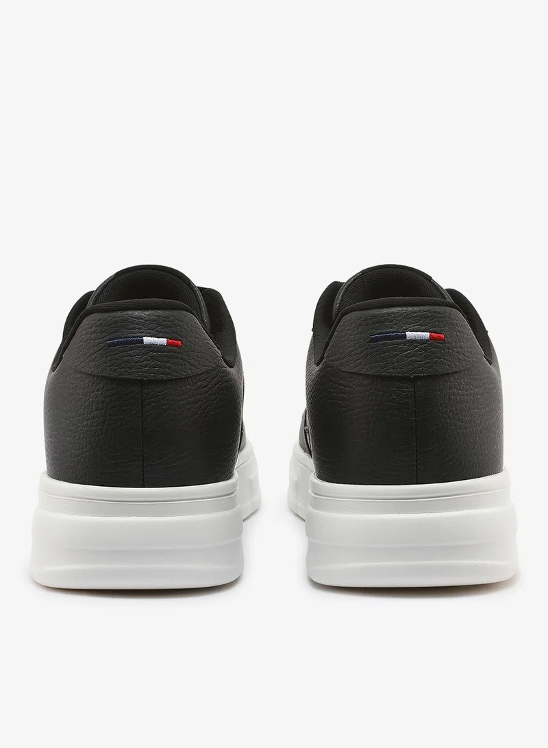 U.S. Polo Assn. black Men's Black Low-Top Sneakers - Stylish Casual Shoes with Grey and Tan Accents, Durable and Stylish Casual Footwear for Men | Best Price UAE