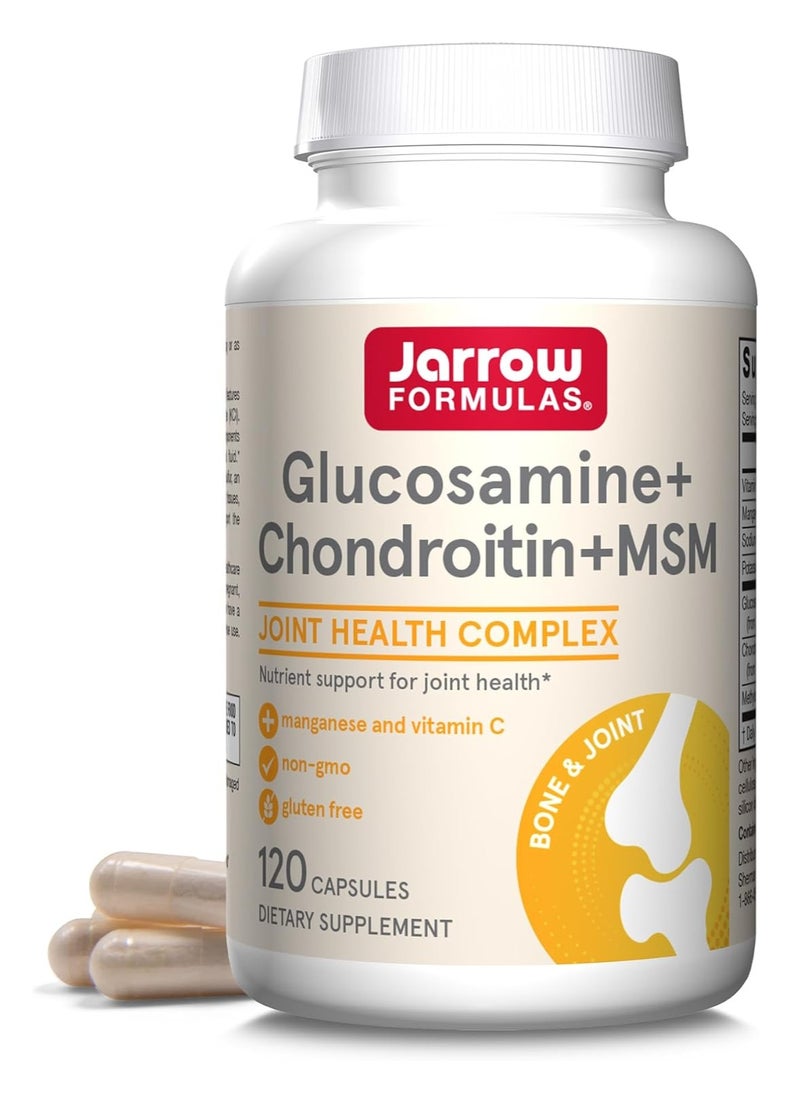 jarrow formulas - Glucosamine + Chondroitin + MSM - 120 Capsules - Image 1