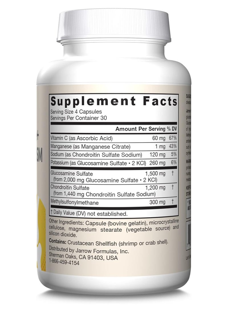 jarrow formulas - Glucosamine + Chondroitin + MSM - 120 Capsules - Image 1