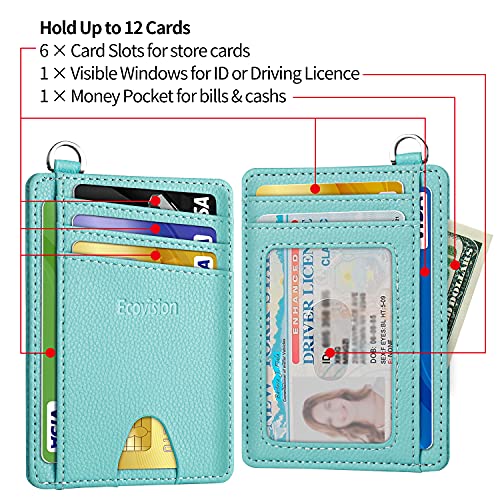 EcoVision Slim Minimalist Front Pocket Wallet, RFID Blocking Credit Card Holder Wallet with Detachable D-Shackle for Men Women - Image 5