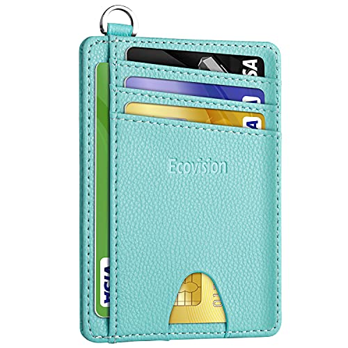 EcoVision Slim Minimalist Front Pocket Wallet, RFID Blocking Credit Card Holder Wallet with Detachable D-Shackle for Men Women - Image 1