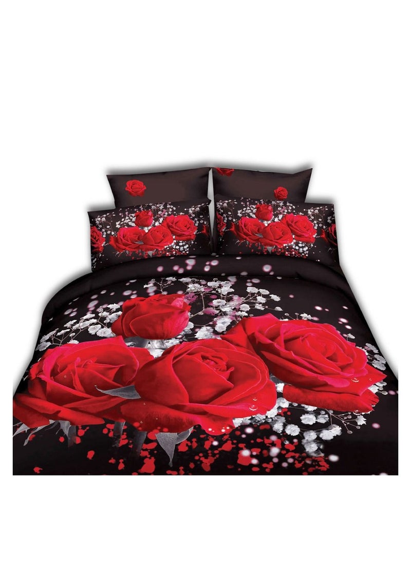 Family Bed - Flat Bed sheet Set Cotton Satin 4 pieces size 240 x 250 cm Model 4012 from Family Bed - Image 1