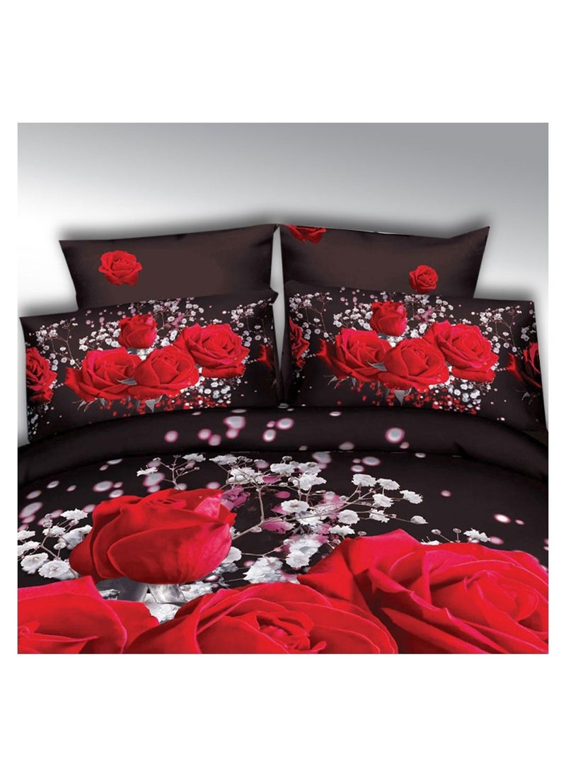 Family Bed - Flat Bed sheet Set Cotton Satin 4 pieces size 240 x 250 cm Model 4012 from Family Bed - Image 1