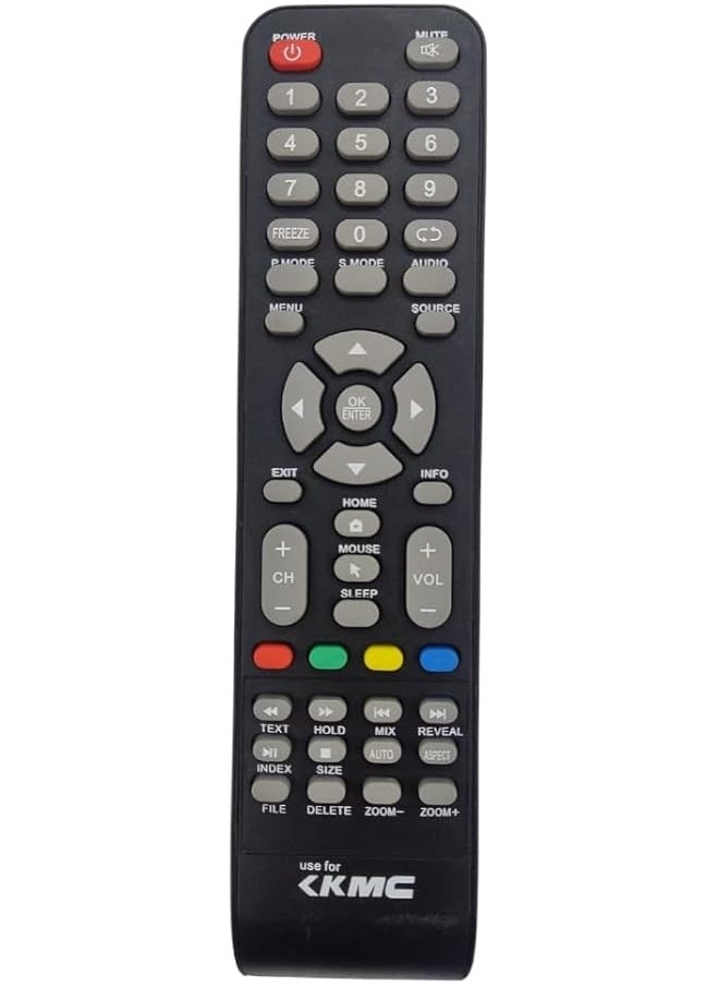 Replacement Remote Control Compatible For Kmc Smart Lcd Led Tv Black