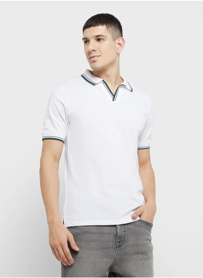 سفنتي فايف Tipping Collar Polo Shirt