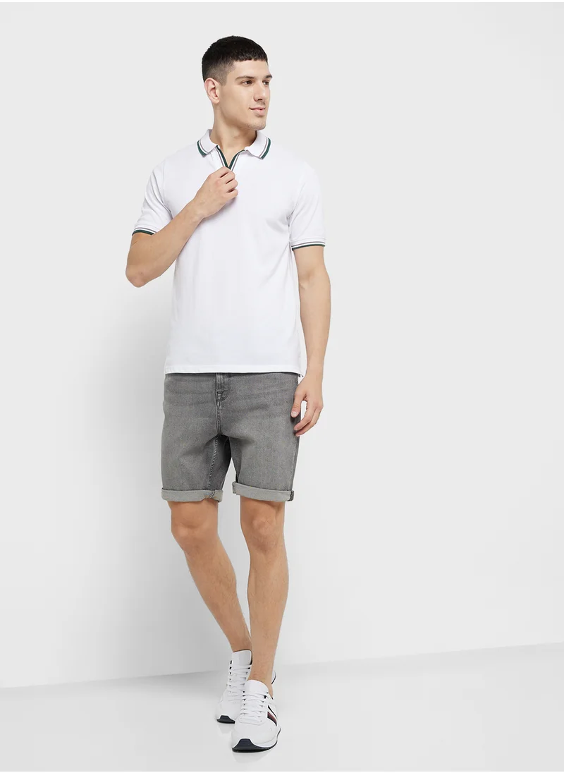 Seventy Five Tipping Collar Polo Shirt