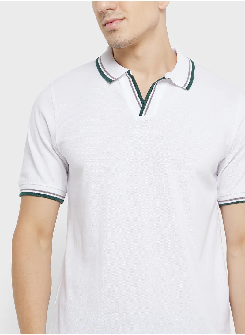 Seventy Five Tipping Collar Polo Shirt