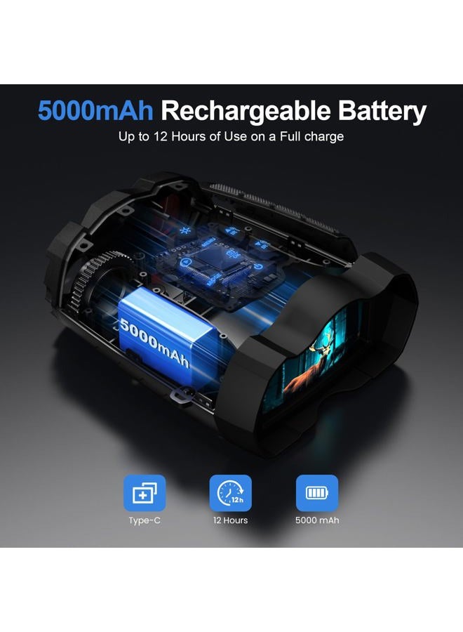 WARMTUYO نظارات الرؤية الليلية 4K، مناظير بكاميرا، بطارية 4000mAh للرؤية الليلية، 9 تروس للرؤية الليلية، تكبير رقمي 10X، شاشة HD 3" وبطاقة TF 32GB، رمادي فاتح - Image 5
