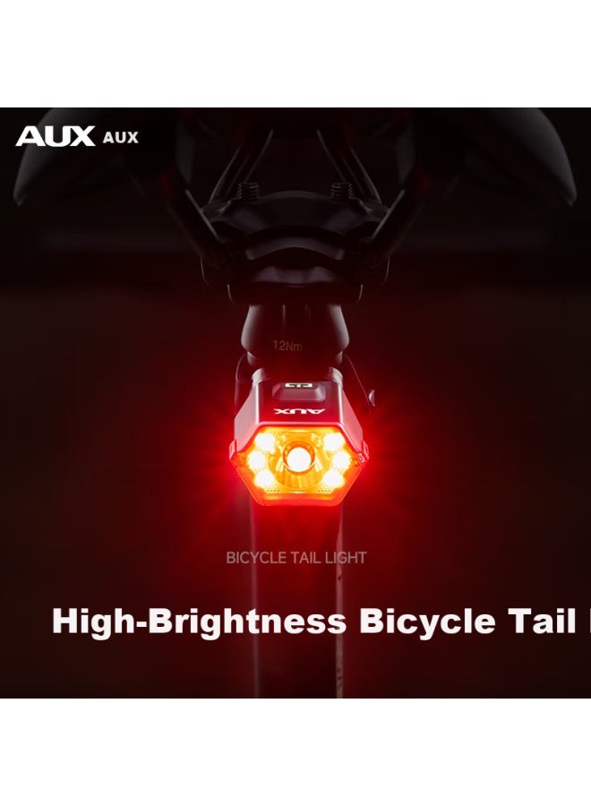 Oaks Aux Bicycle Light Mountain Road Bike Tail Light Multi-mode Adjustable Rechargeable Night Riding Accessory - Image 4