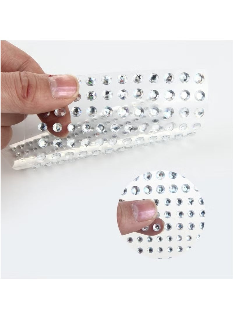 2310 PCS Self Adhesive Rhinestone Gem Stickers For Face Nail Body Makeup Festival,4 Size 14 Sheets Bling Jewels Stickers For DIY Craft Card Decorations - Image 5