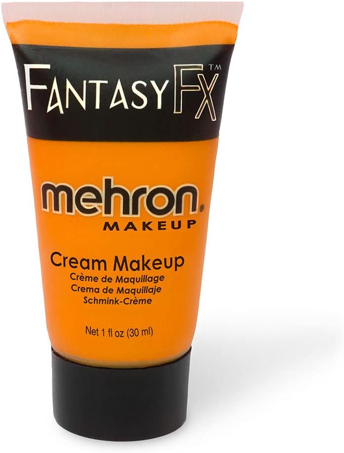Mehron Fantasy FX Water-Based Face Paint - Orange (1 oz) Cream Makeup - Image 1