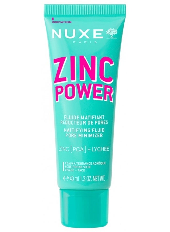 Nuxe Zinc Power Fluide Matifiant Réducteur de Pores 40 ml