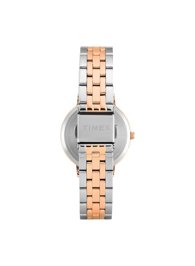 تيميكس ساعة TIMEX عقارب نسائية، بمينا مستدير ومقاومة للماء - Image 3