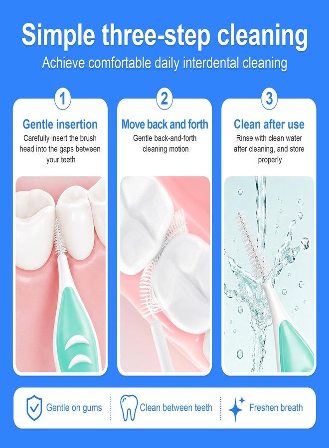 دي آر. كلين فرشاة أسنان DR.CLEAN الضيقة لتنظيف الأسنان بين الفراغات الضيقة، آمنة لتقويم الأسنان وزراعة الأسنان وأعمال الأسنان (أخضر 1.1 مم، 4 علب / 24 قطعة) - Image 5