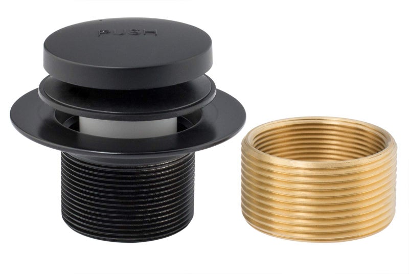 Artiwell Tip-Toe Bathtub Drains Trim Set with Two-Hole Overflow Faceplate, Replacement Bath Drain Trim Kit with 2-Hole Overflow Faceplate and Universal Fine/Coarse Thread (MATT BLACK) - Image 4