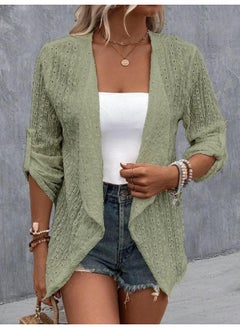 Generic Autumn And Winter European And American Temu Independent Station New Women's Clothing Solid Color Casual Cardigan Sleeve Button 