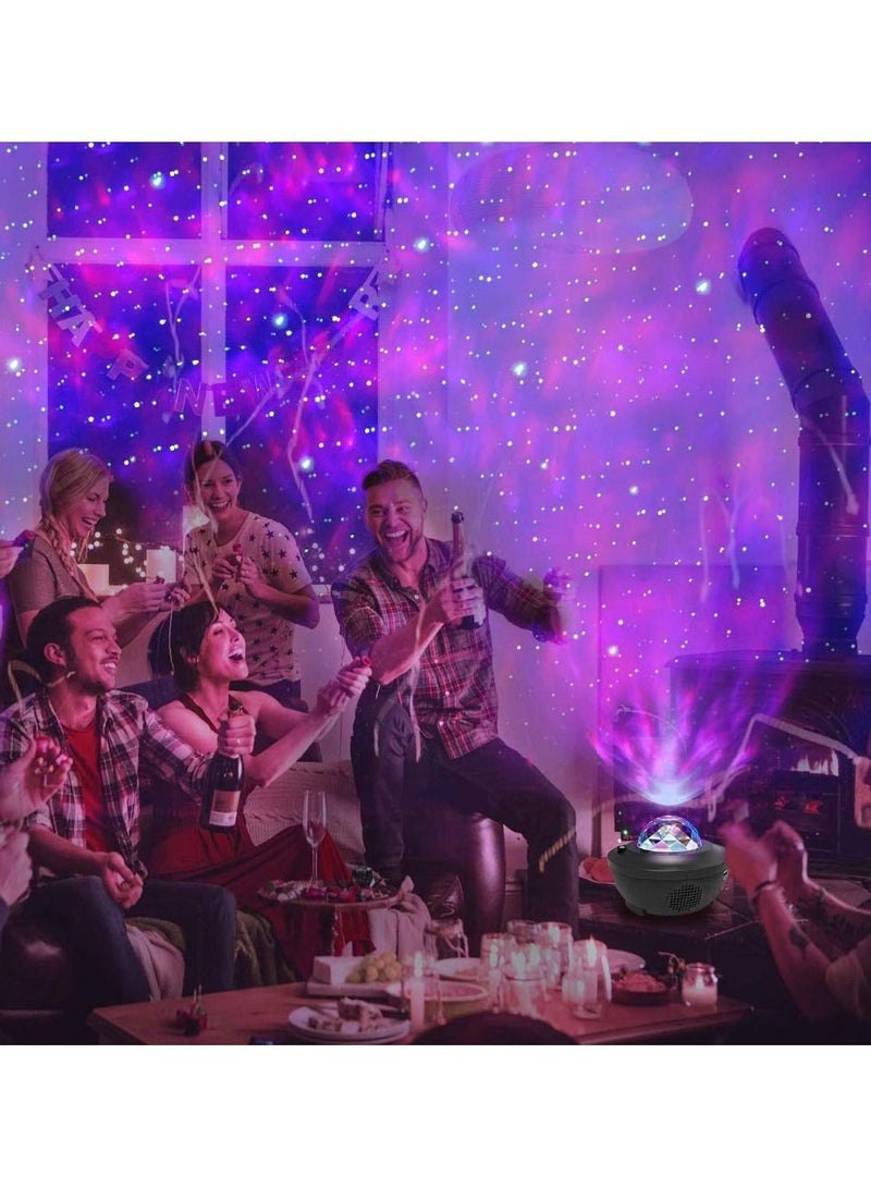 Star Light Projector Led Night Light 2 in 1 Starry Light & Ocean Wave Projector with Remote Control 10 Colors Changing Music Player with Bluetooth Dimmable Best Gift for Kids & Adults - Image 3