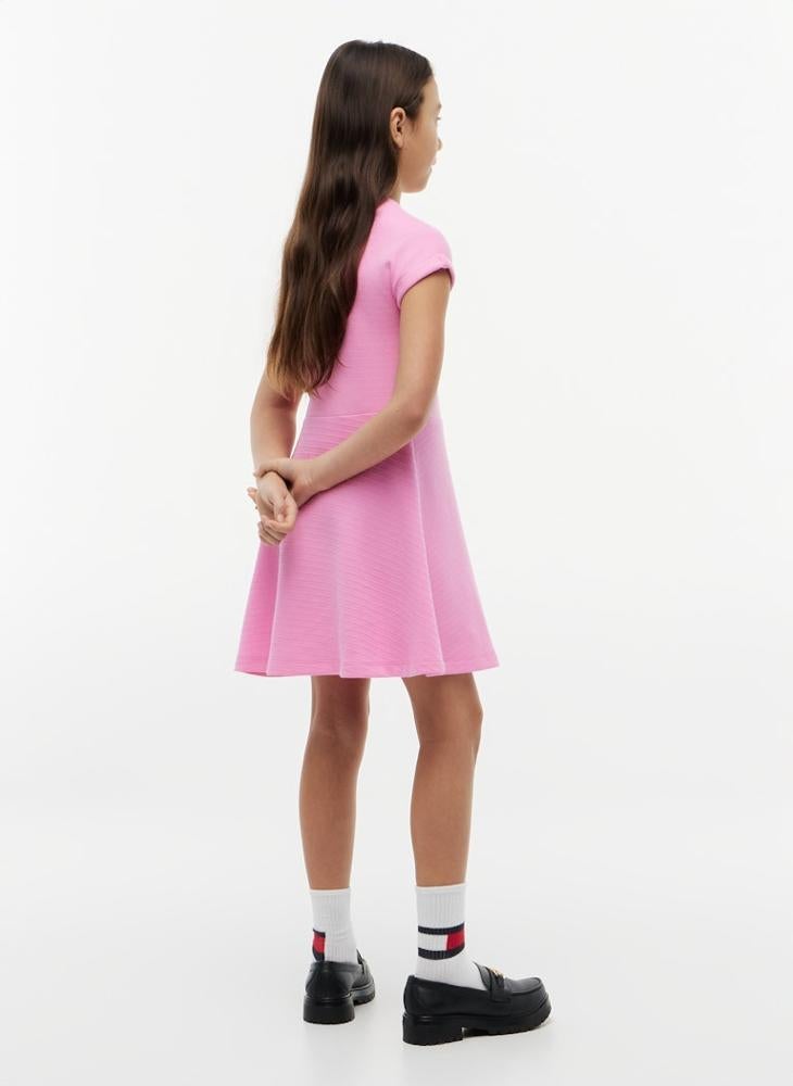 TOMMY HILFIGER Tonal Flag Logo Skater Dress - Image 2