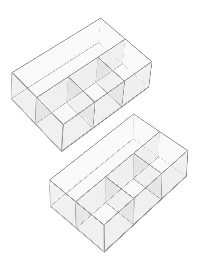 JessLab Acrylic Makeup Organizers, 2-Pack Bathroom Organizer for Drawer, Cosmetic Display Cases for Vanity, Countertop, Desk, Kitchen, and Cabinet Storage - Image 1