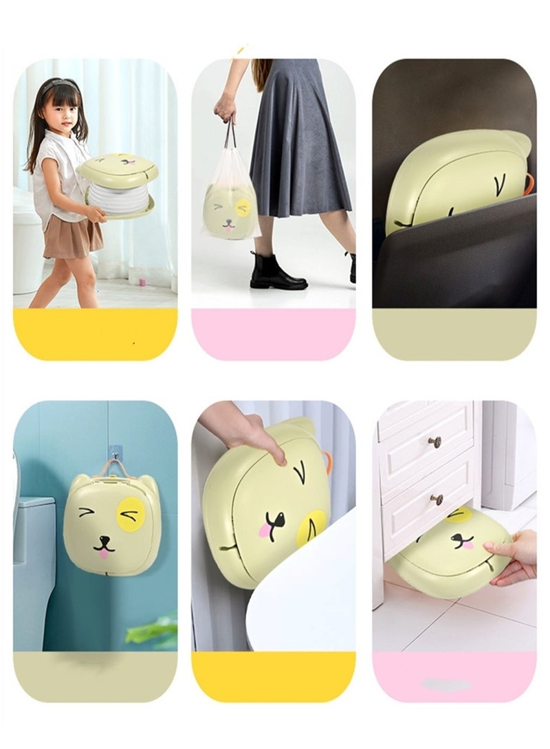 Cartoon children's foldable toilet outdoor camping travel mobile toilet multi-functional vehicle toilet - Image 2