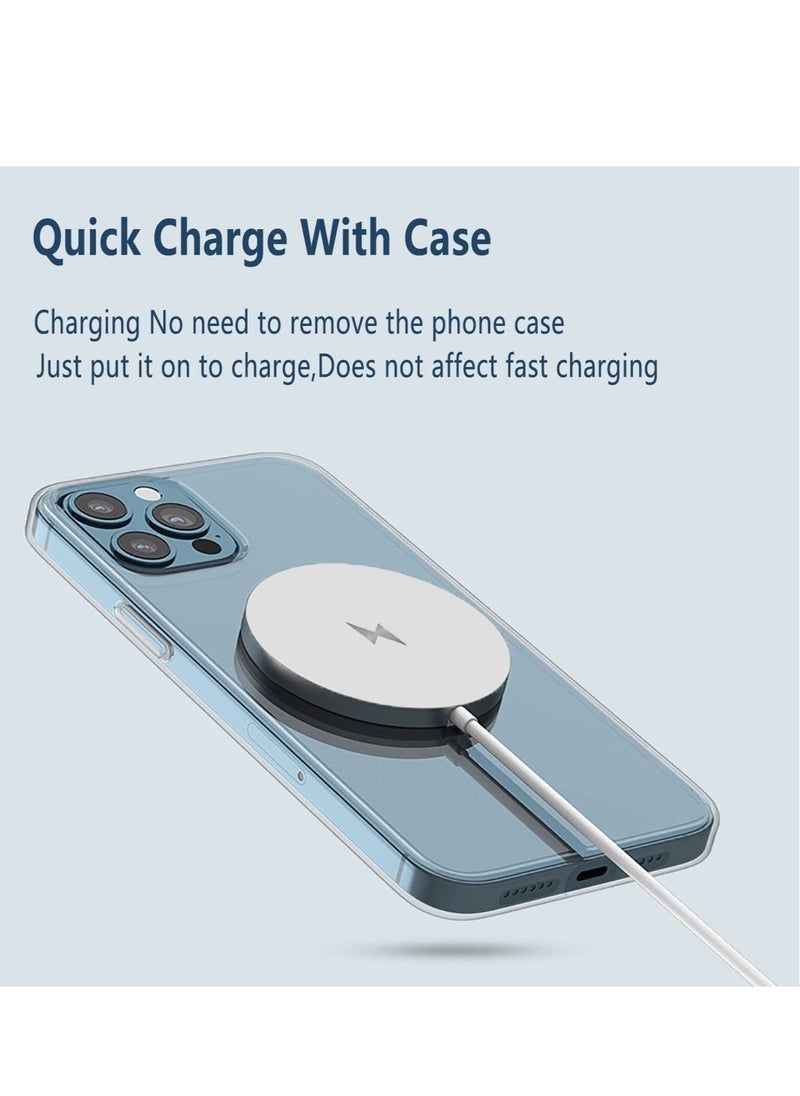 Magnetic Wireless Charger,15W Fast Wireless Charging Compatible with Mag-Safe Charger for iPhone 12/12Pro/12 Pro Max/12Mini/iPhone 13/13Mini/13Pro/ 13 Pro Max/iPhone 14/14Plus/14Pro/14 Pro Max - Image 1