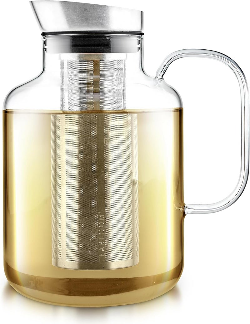 Teabloom 100% Plastic-Free Extra-Large Multi-Brew Borosilicate Glass Teapot + Kettle + Pitcher â€“ Steep and Serve Hot Tea, Iced Tea, Cold Brew Tea and Fruit Infused Water â€“ Legacy Tea Maker - Image 1