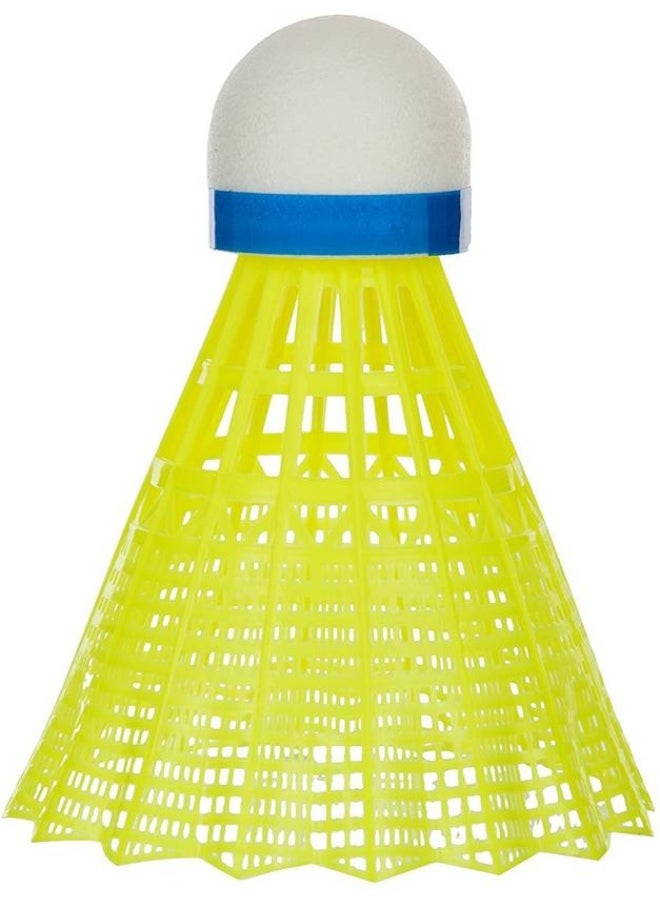 IRIS IRIS AKTIVE 1 Box (6 Pcs ) EGH-601 Badminton Nylon Shuttle - Yellow, White  (Medium, 77, Pack of 6) 