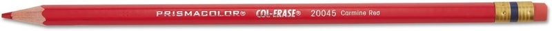 Prismacolor Col-Erase Colored Pencils with Eraser, Carmine Red, 12-Count - Image 4